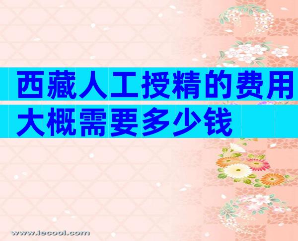 西藏人工授精的费用大概需要多少钱