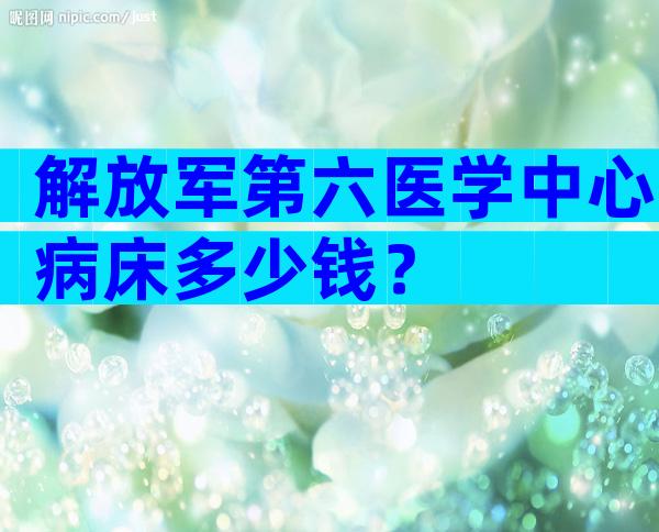解放军第六医学中心病床多少钱？