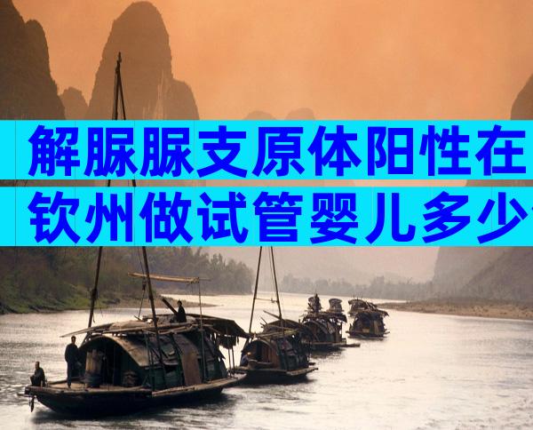 解脲脲支原体阳性在钦州做试管婴儿多少钱
