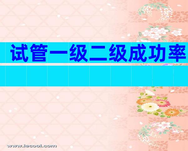 试管一级二级成功率
