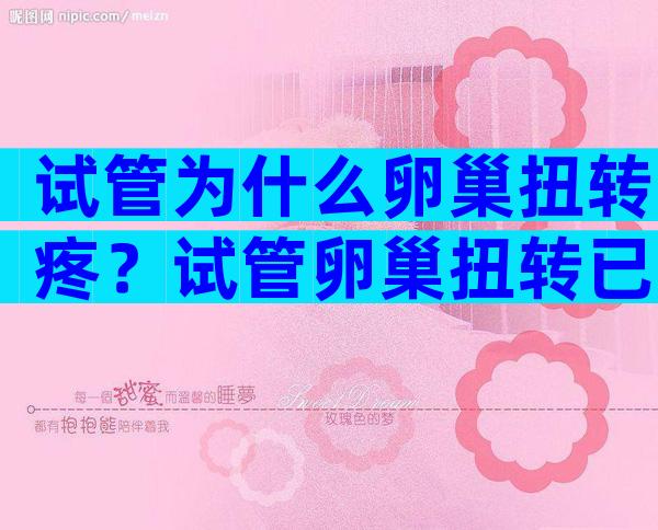 试管为什么卵巢扭转疼？试管卵巢扭转已经怀孕了