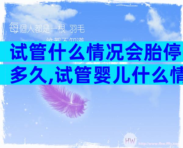 试管什么情况会胎停多久,试管婴儿什么情况下会失败