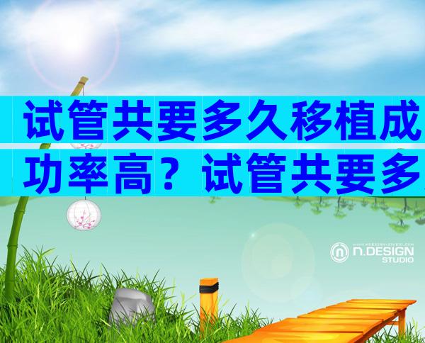 试管共要多久移植成功率高？试管共要多久移植成功率高一点？