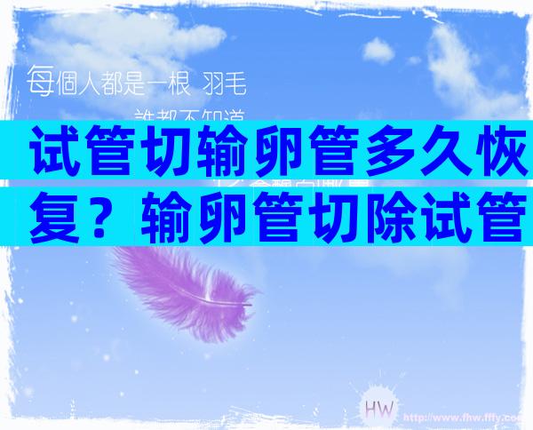 试管切输卵管多久恢复？输卵管切除试管