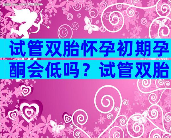 试管双胎怀孕初期孕酮会低吗？试管双胎会不会全部胎停？