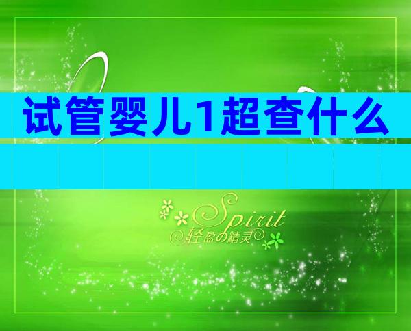 试管婴儿1超查什么