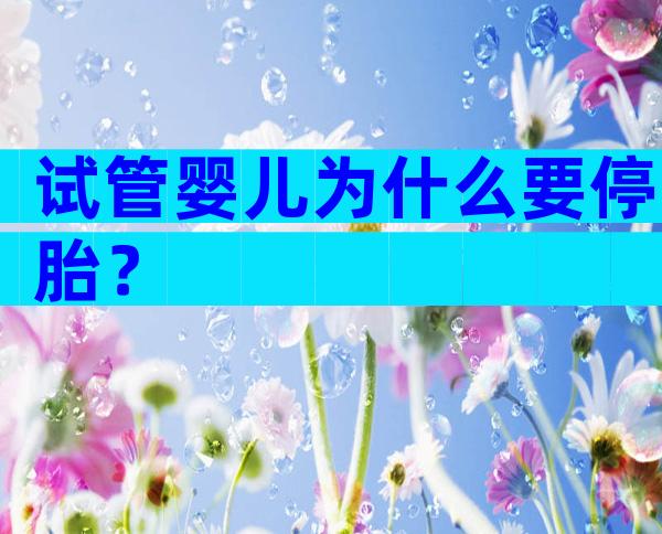 试管婴儿为什么要停胎？