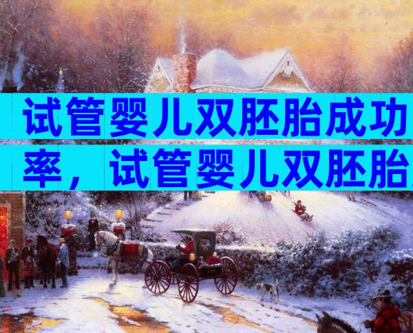 试管婴儿双胚胎成功率，试管婴儿双胚胎成功率是多少？