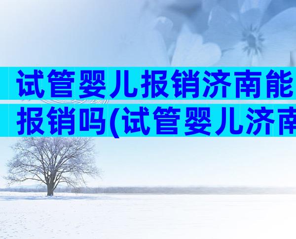 试管婴儿报销济南能报销吗(试管婴儿济南医院排名比较好)