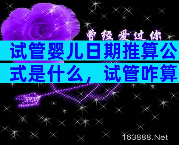 试管婴儿日期推算公式是什么，试管咋算日子