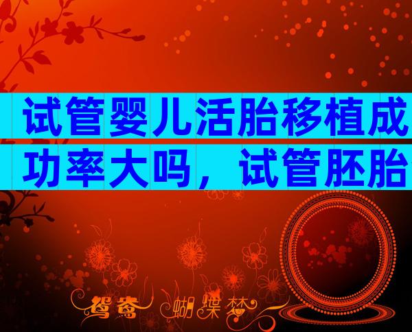 试管婴儿活胎移植成功率大吗，试管胚胎活检费多少钱