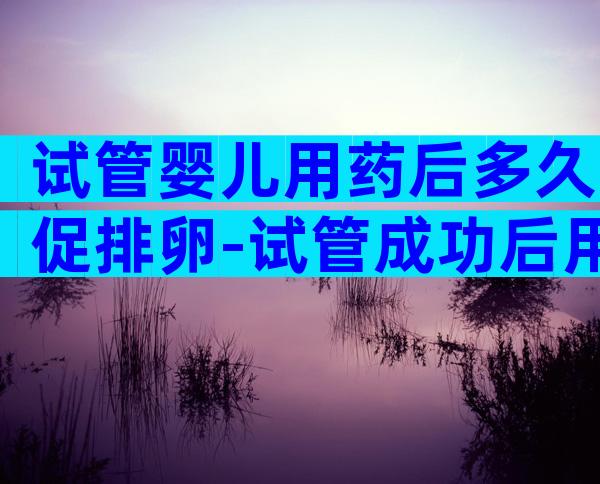 试管婴儿用药后多久促排卵-试管成功后用药到多久