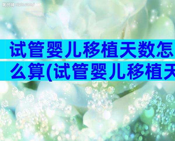 试管婴儿移植天数怎么算(试管婴儿移植天数怎么算出来的)