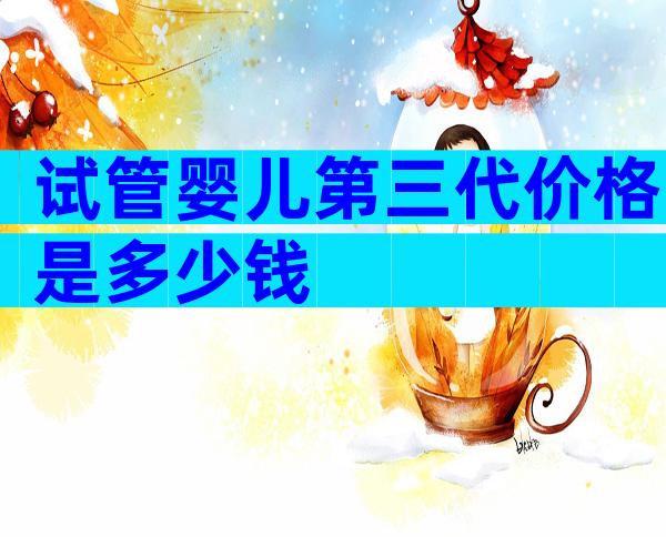 试管婴儿第三代价格是多少钱