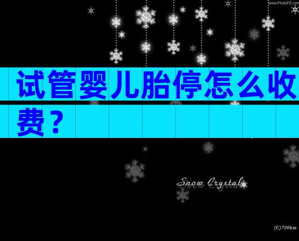 试管婴儿胎停怎么收费？