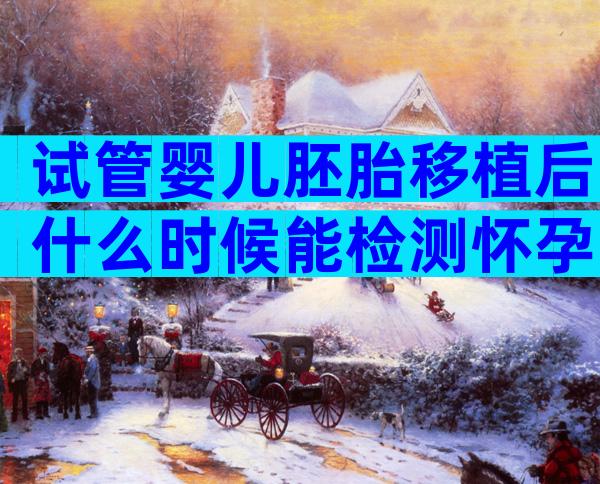 试管婴儿胚胎移植后什么时候能检测怀孕？