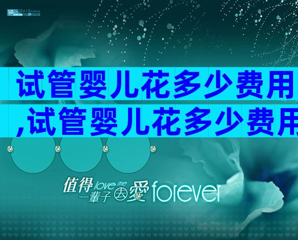试管婴儿花多少费用,试管婴儿花多少费用啊