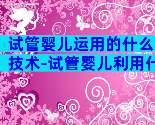 试管婴儿运用的什么技术-试管婴儿利用什么技术