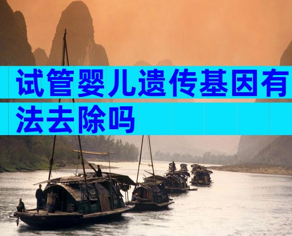 试管婴儿遗传基因有法去除吗
