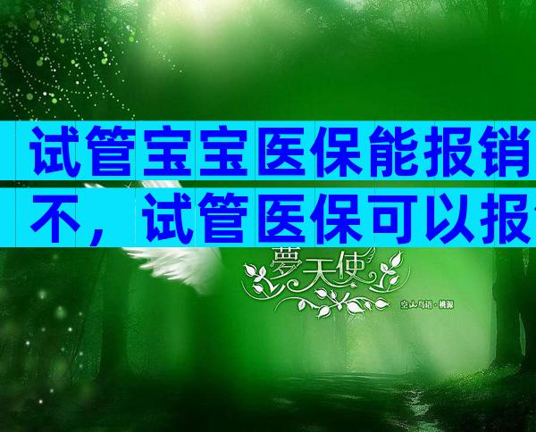 试管宝宝医保能报销不，试管医保可以报销吗？