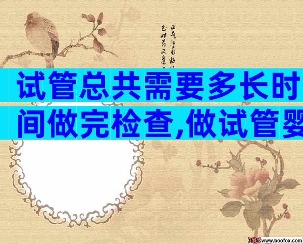 试管总共需要多长时间做完检查,做试管婴儿需要多长时间都需要做什么检查