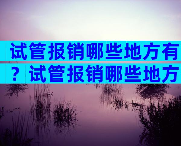 试管报销哪些地方有？试管报销哪些地方有发票？