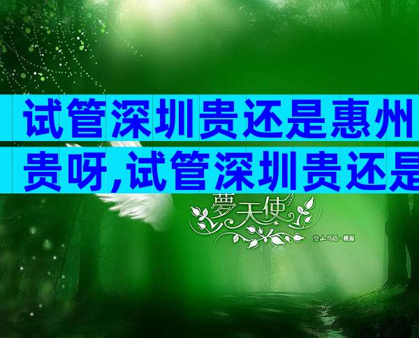 试管深圳贵还是惠州贵呀,试管深圳贵还是惠州贵呀多少钱