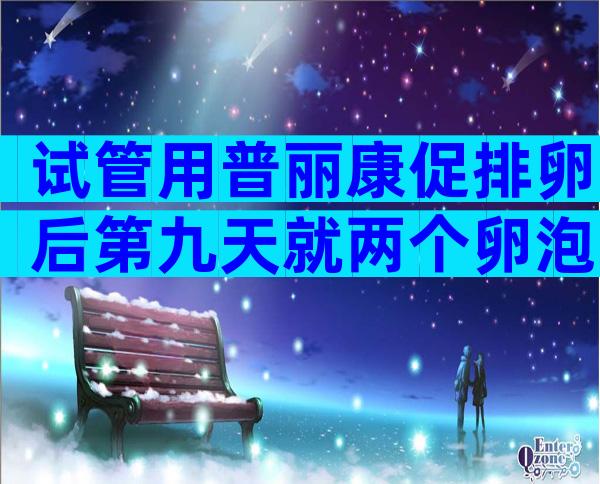试管用普丽康促排卵后第九天就两个卵泡了是怎么回事？