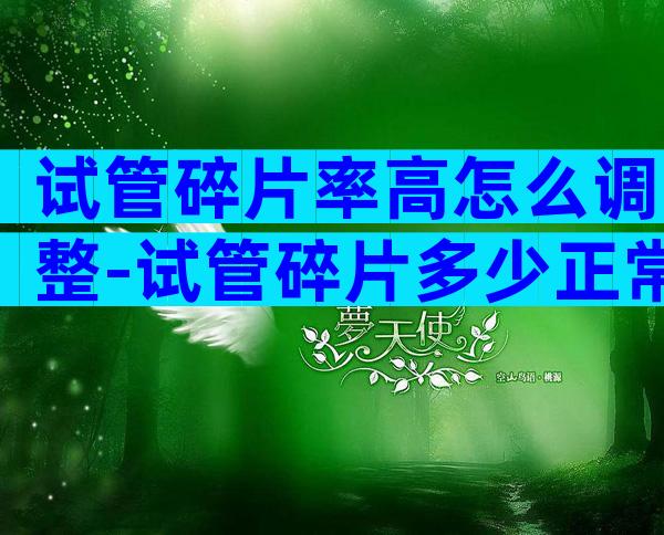 试管碎片率高怎么调整-试管碎片多少正常
