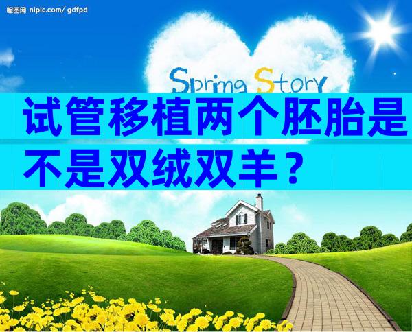 试管移植两个胚胎是不是双绒双羊？
