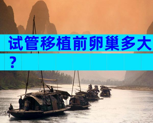试管移植前卵巢多大？