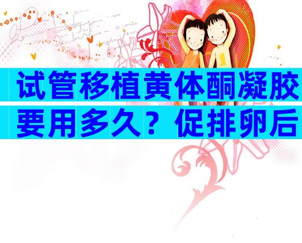 试管移植黄体酮凝胶要用多久？促排卵后黄体酮凝胶是不是当天用？