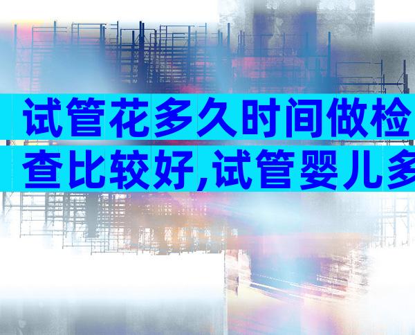 试管花多久时间做检查比较好,试管婴儿多久检查一次