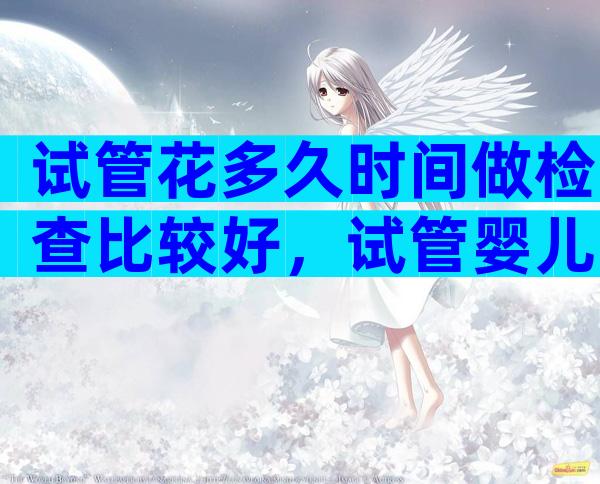试管花多久时间做检查比较好，试管婴儿多久检查一次