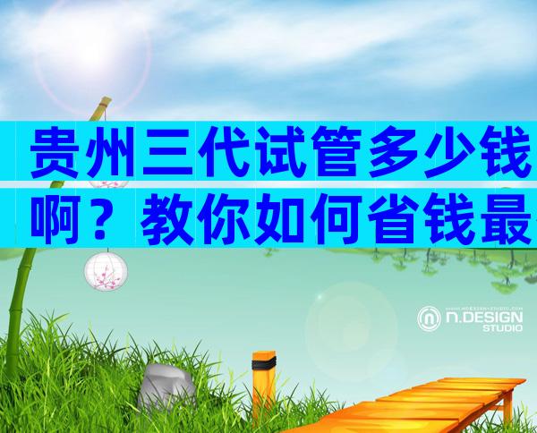 贵州三代试管多少钱啊？教你如何省钱最有效
