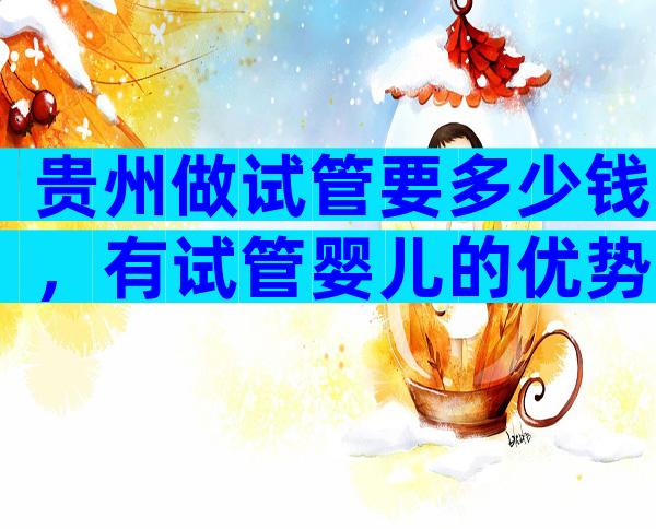 贵州做试管要多少钱，有试管婴儿的优势？