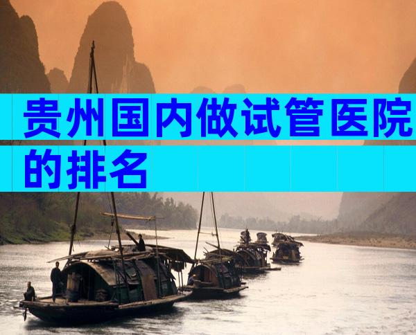 贵州国内做试管医院的排名