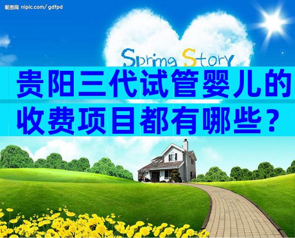贵阳三代试管婴儿的收费项目都有哪些？每个项目要花费多少钱？
