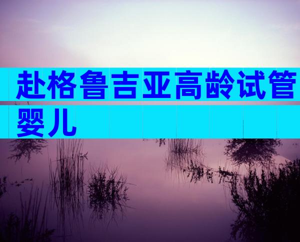 赴格鲁吉亚高龄试管婴儿