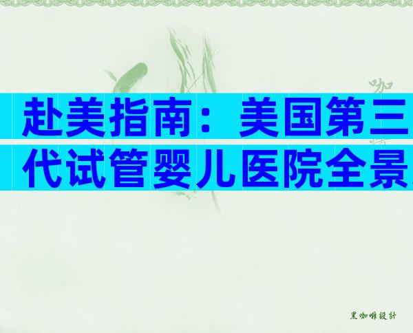 赴美指南：美国第三代试管婴儿医院全景对比与权威推荐
