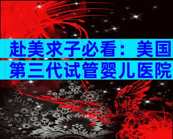 赴美求子必看：美国第三代试管婴儿医院挑选全指南