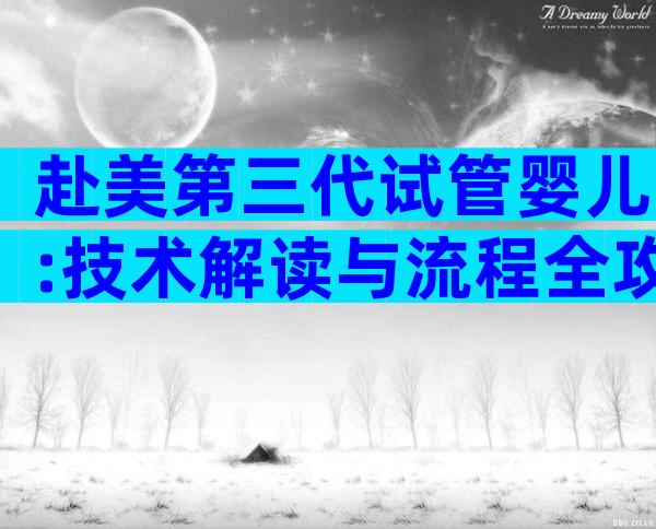 赴美第三代试管婴儿:技术解读与流程全攻略