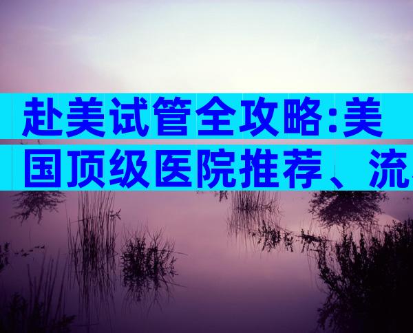 赴美试管全攻略:美国顶级医院推荐、流程与费用详解