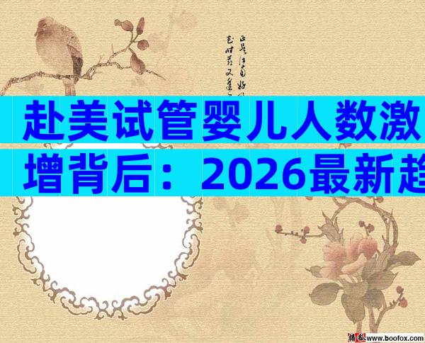 赴美试管婴儿人数激增背后：2026最新趋势与优势揭秘