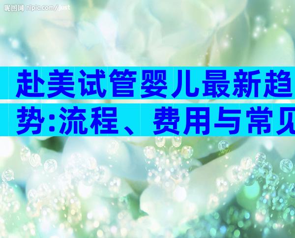 赴美试管婴儿最新趋势:流程、费用与常见误区解析