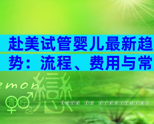 赴美试管婴儿最新趋势：流程、费用与常见误区解析