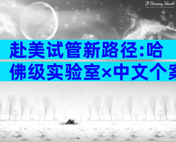 赴美试管新路径:哈佛级实验室×中文个案管家,30+岁家庭专属备孕加速方案