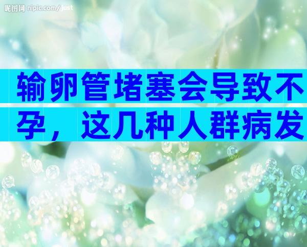 输卵管堵塞会导致不孕，这几种人群病发率最高
