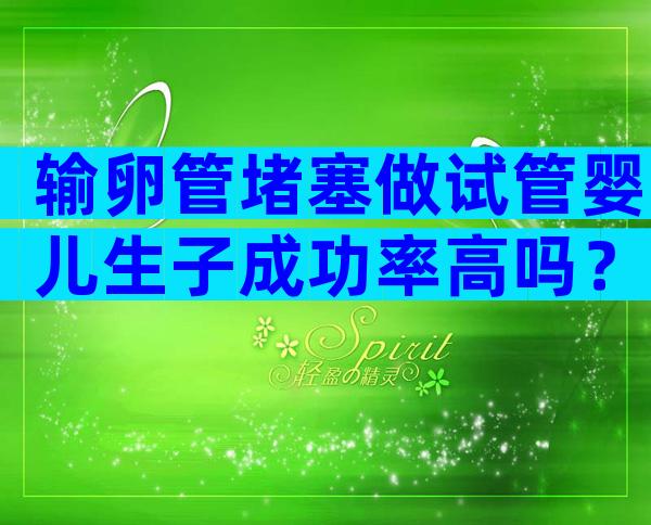 输卵管堵塞做试管婴儿生子成功率高吗？