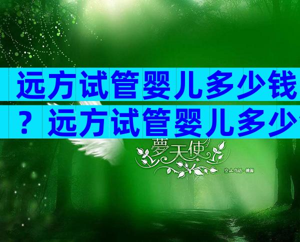 远方试管婴儿多少钱？远方试管婴儿多少钱一个？